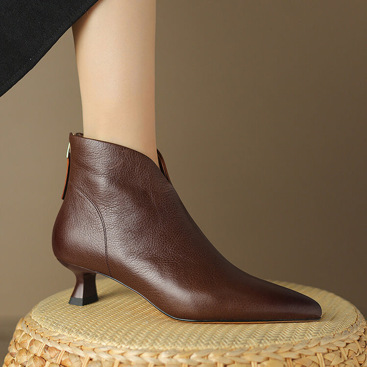 Damen nan spitze knöchelhohe Stiefelette mit niedrigem Pfennigabsatz und seitlichem Reißverschluss Echo Archiv