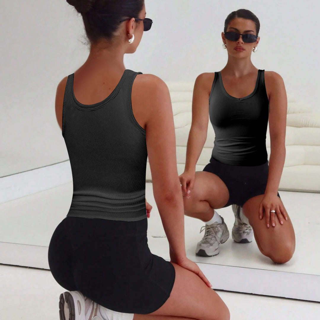 Damen figurbetontes V-Ausschnitt Tanktop Set Echo Archiv