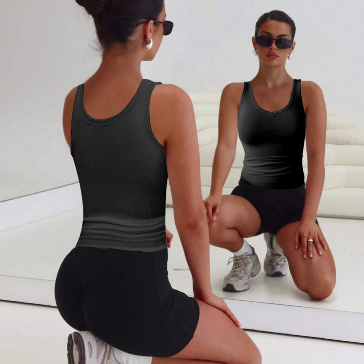 Damen figurbetontes V-Ausschnitt Tanktop Set Echo Archiv