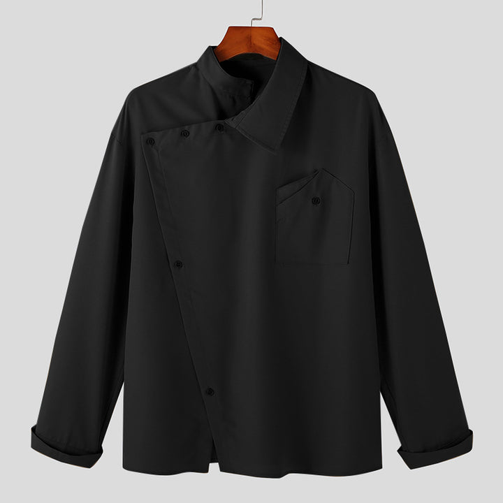 Herren Kochjacke mit modernem Stehkragen und praktischer Brusttasche Echoarchiv