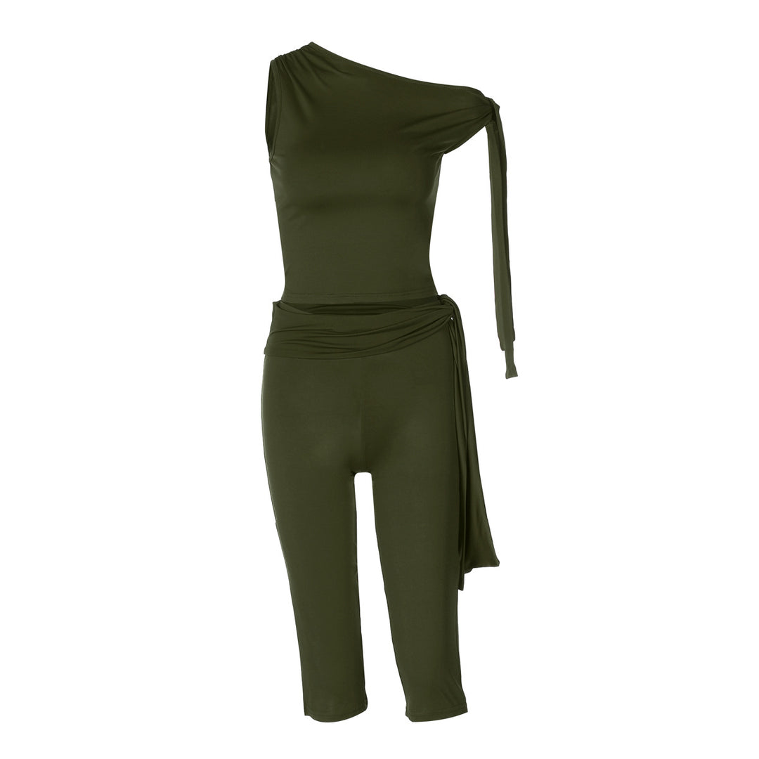 Damen Einseitiger Jumpsuit mit exklusiven Drapierungen Echo Archiv