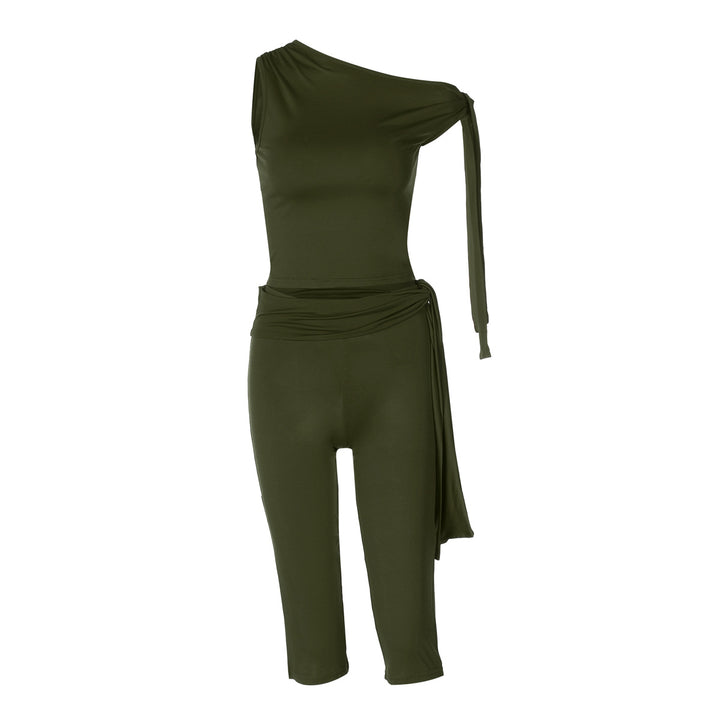 Damen Einseitiger Jumpsuit mit exklusiven Drapierungen Echo Archiv
