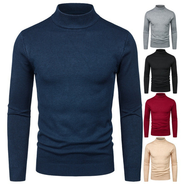 Herren eleganter Rollkragenpullover aus feiner Baumwollmischung Echoarchiv