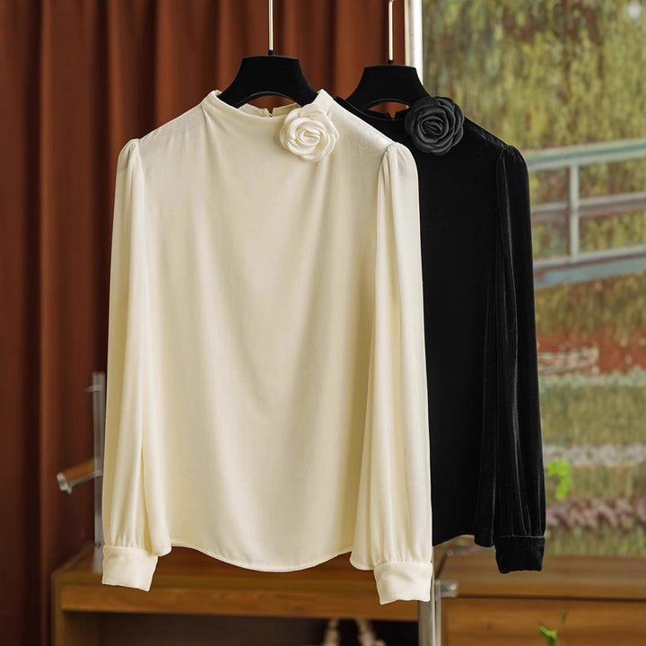Damen Elegante Bluse mit Rüschen-Detail Echoarchiv