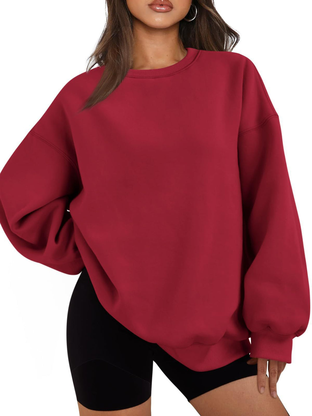 Damen nan Boxy-Crewneck-Sweat mit extraweiter Passform, Raglanärmeln und weichem Fleece-Innenfutter Echo Archiv