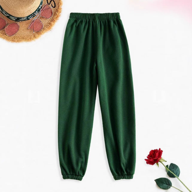 Damen nan hochgeschnittene Relax-Fit Jogginghose mit elastischem Bund, Seitentaschen und gerafften Beinbündchen Echo Archiv