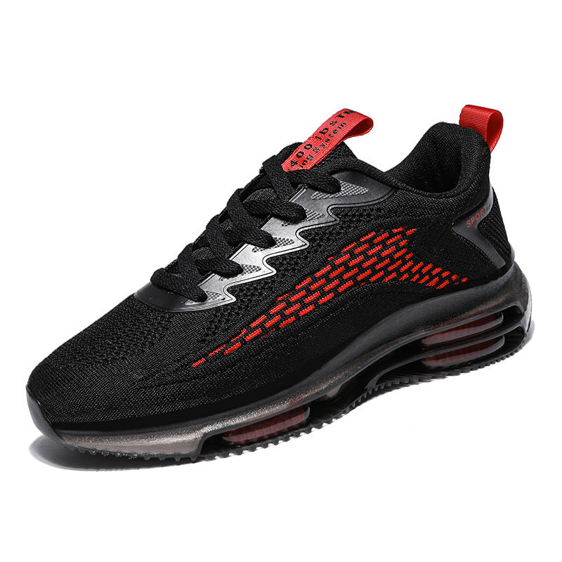 Unisex atmungsaktive Strick-Laufsneaker mit sichtbarer Luftkammer, verstärkter Ferse und rutschfester Profilsohle – Tavélo