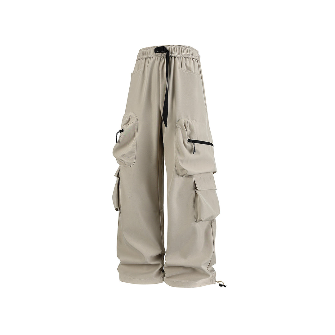 Herren Breite Cargo-Hose im Utility-Design mit elastischem Bund, integrierter Gurt und multifunktionalen Taschen Echo Archiv