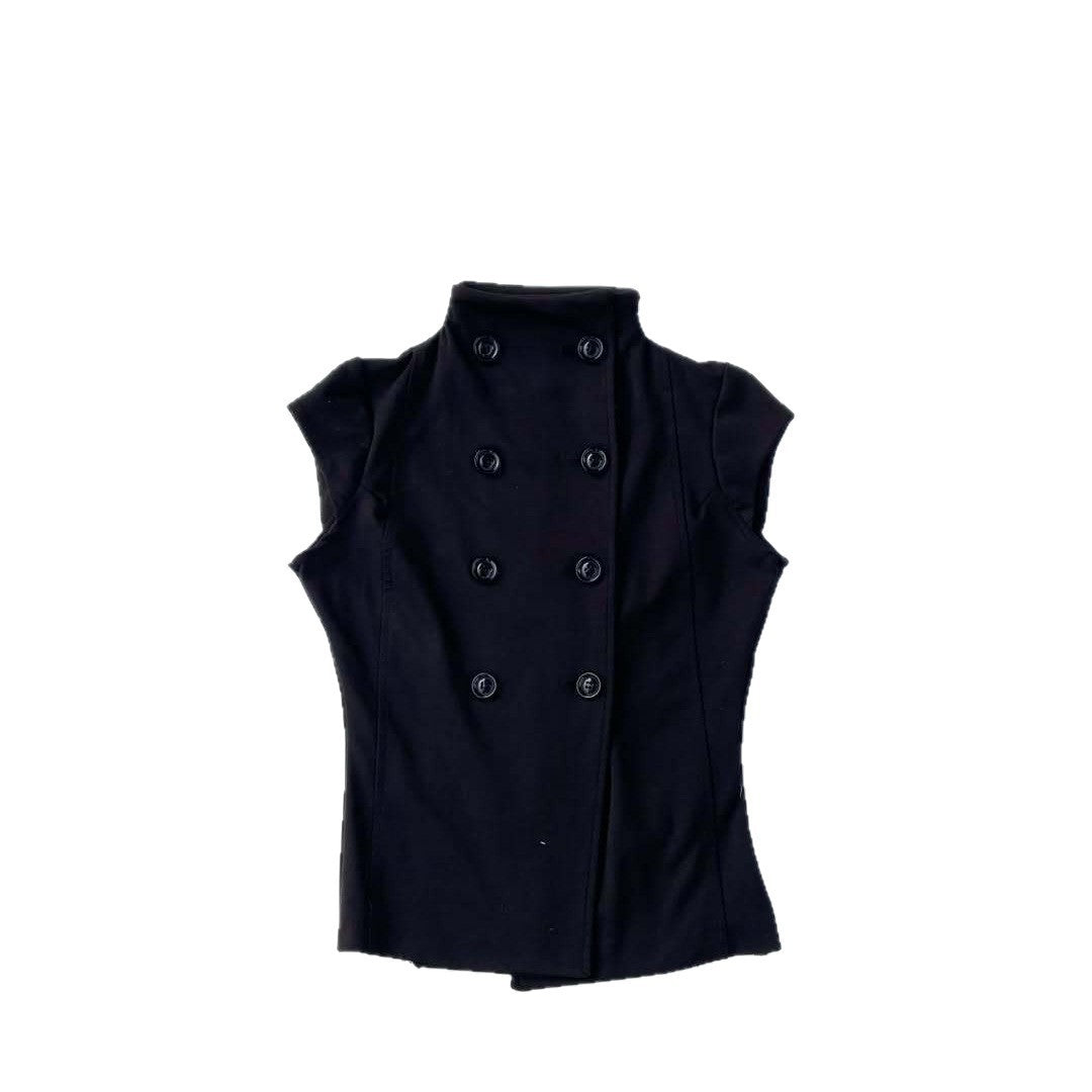 Damen elegantes bodenlanges Oberteil mit Stehkragen Echo Archiv