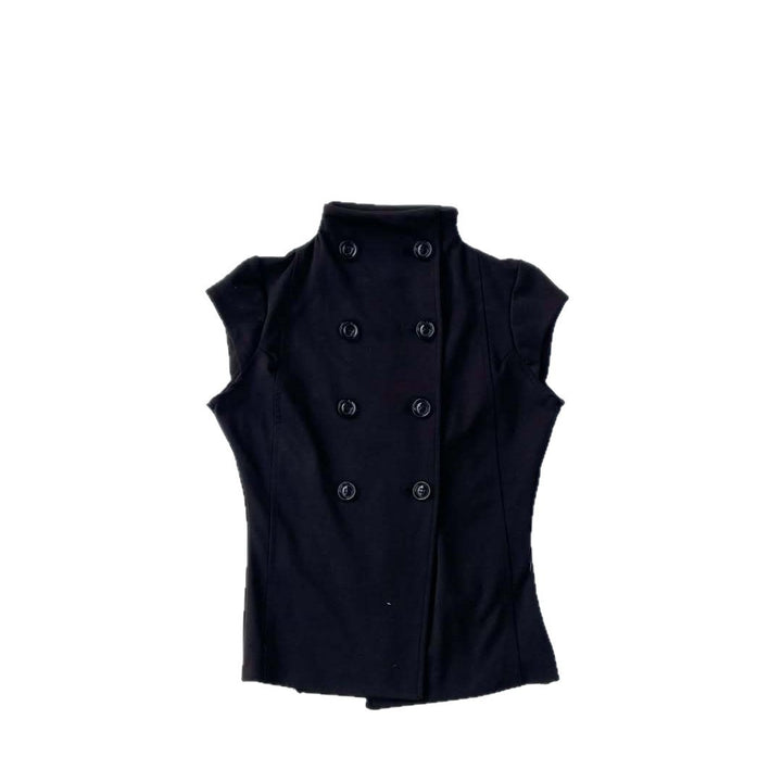 Damen elegantes bodenlanges Oberteil mit Stehkragen Echo Archiv