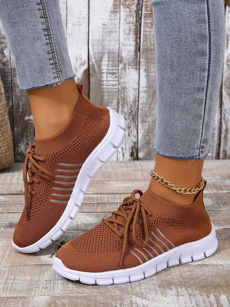 Damen  leichtes gestricktes Sneaker Slipper mit sockenähnlichem Schaft und flexibler Laufsohle Echo Archiv