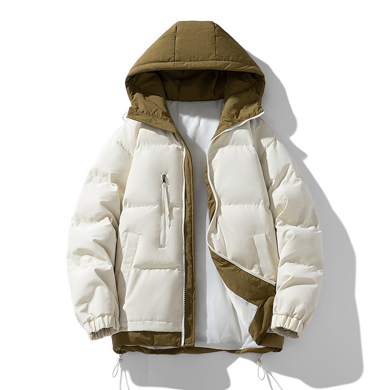 Unisex reversible insulated hooded puffer jacket with zip utility pockets – Auréline