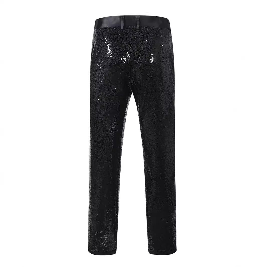 Herren Elegante Pailletten-Hose mit schimmerndem Effekt Echoarchiv