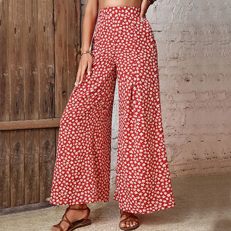 Damen Weite Palazzo-Hose mit floralem Muster Echo Archiv