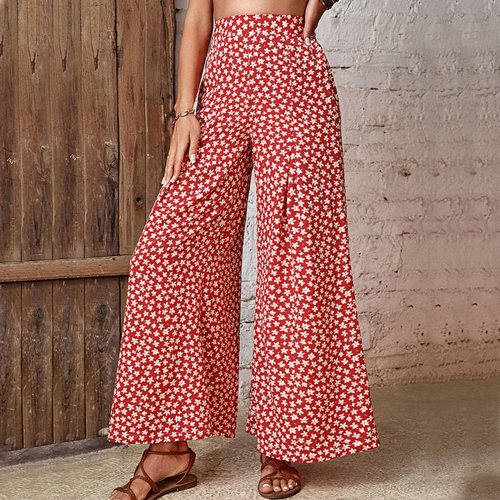 Damen Weite Palazzo-Hose mit floralem Muster Echo Archiv