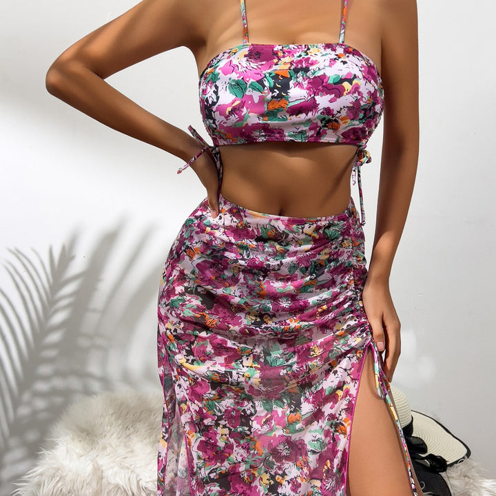 Damen Bikini-Set mit floralem Midirock Echo Archiv