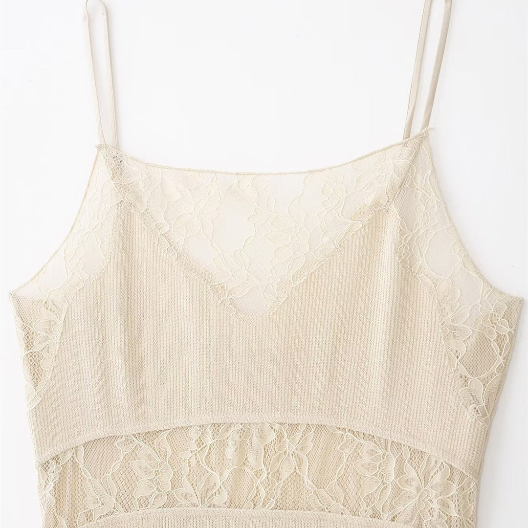 Damen Spitze-Camisole mit raffiniertem Design und verstellbaren Trägern Echo Archiv