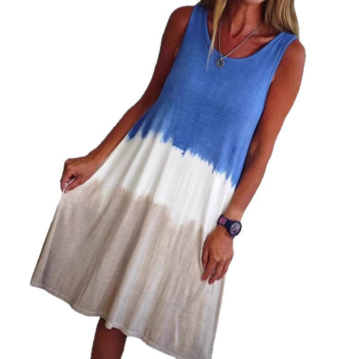 Damen nan ärmelloses Swingkleid aus softem Jersey mit fließendem Farbübergang und ausgestellter Silhouette Echo Archiv