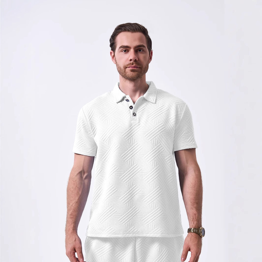 Herren Poloshirt mit strukturiertem Design Echoarchiv