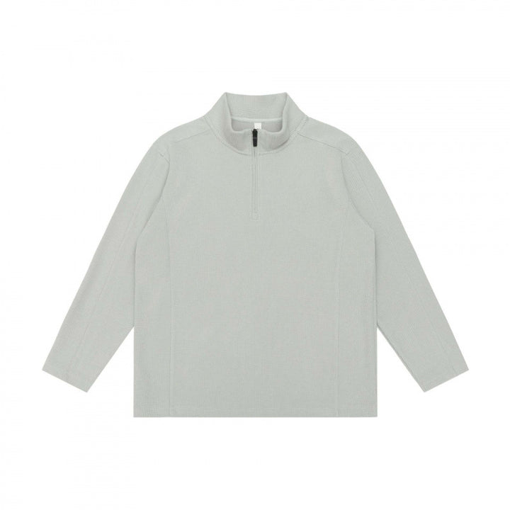 Unisex Texturierter Half‑Zip‑Strickpullover im Boxy‑Schnitt mit Stehkragen Echo Archiv