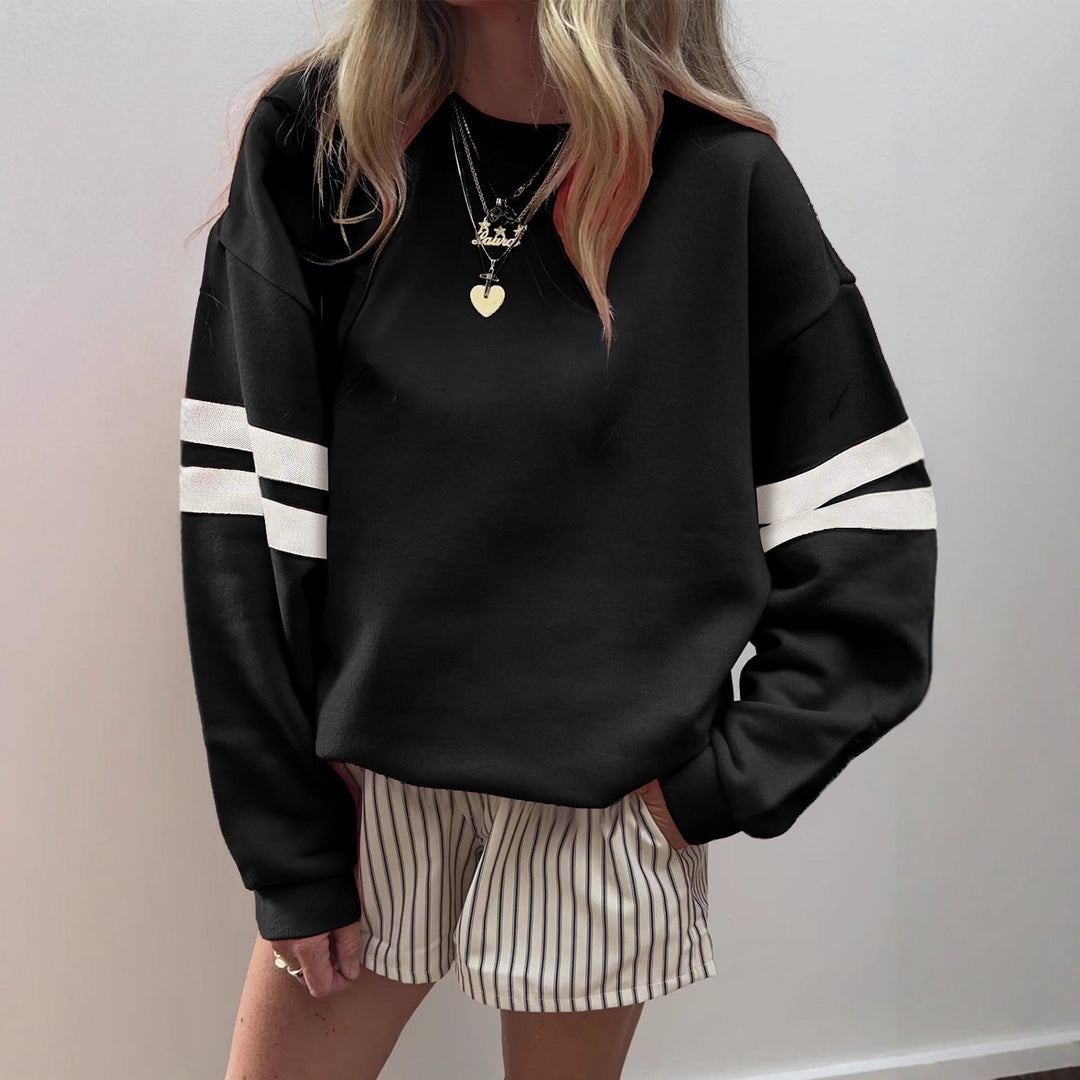 Damen Weit geschnittenes Sweatshirt mit Kontraststreifen an den Ärmeln Echo Archiv