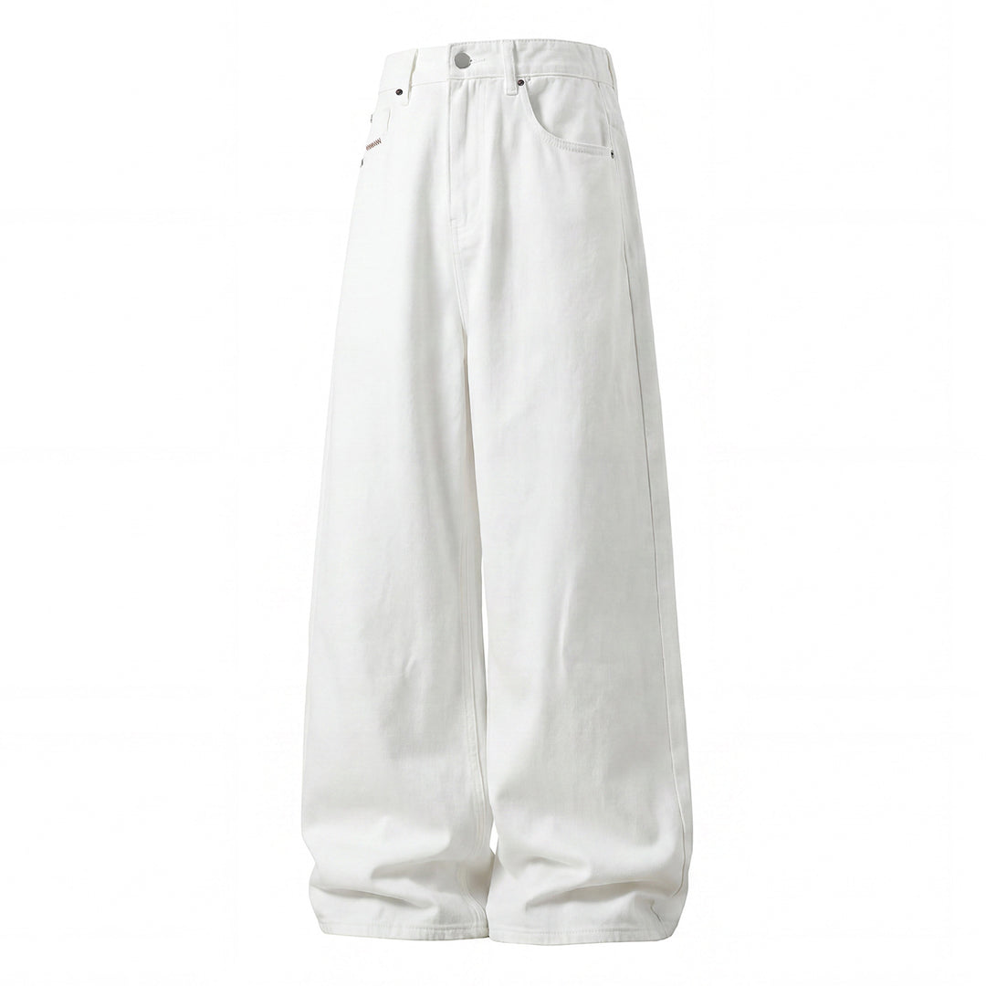 Damen Extraweite High-Waist Denim-Palazzohose mit hohem Bund und Clean-Look Echo Archiv