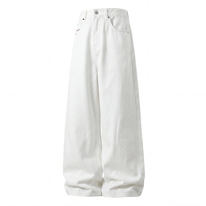 Damen Extraweite High-Waist Denim-Palazzohose mit hohem Bund und Clean-Look Echo Archiv