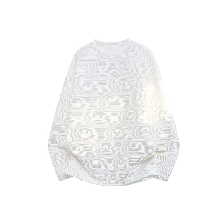 Unisex Oversize Wellenstruktur-Sweatshirt mit Rundhalsausschnitt Echoarchiv