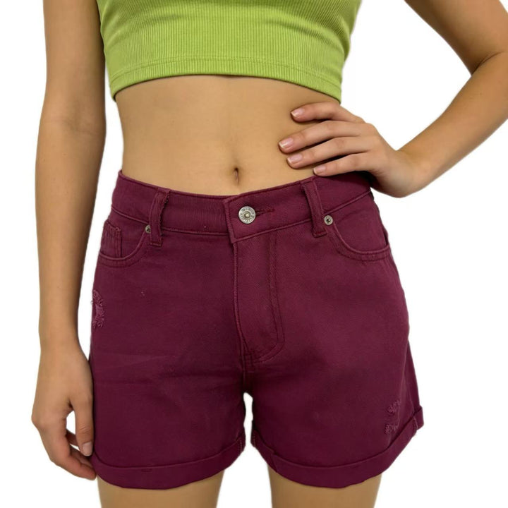 Damen lässige kurze Denim-Shorts mit praktischen seitlichen Taschen Echo Archiv