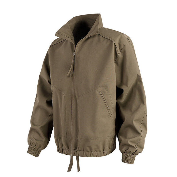 Herren lässige Übergangsjacke mit hohem Kragen und praktischen Taschen Echoarchiv