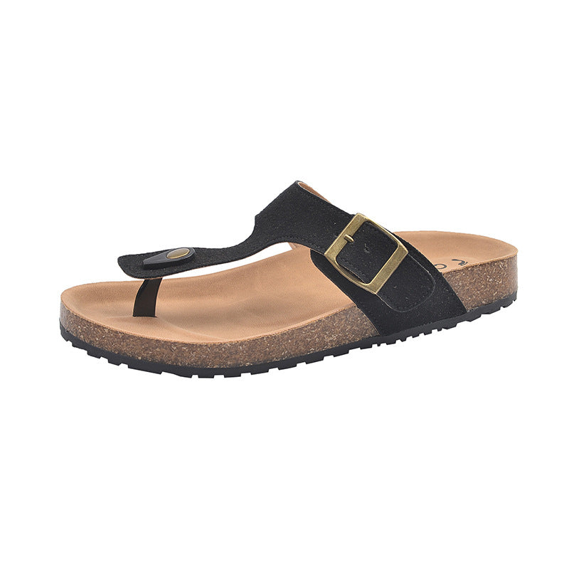 Damen Komfortable Zehentrenner-Sandalen mit verstellbarem Riemen und ergonomischer Sohle Echoarchiv