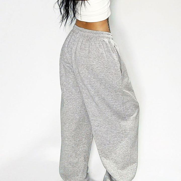 Damen Bequeme Freizeithose mit elastischem Taillenzug und weitem Bein Echo Archiv