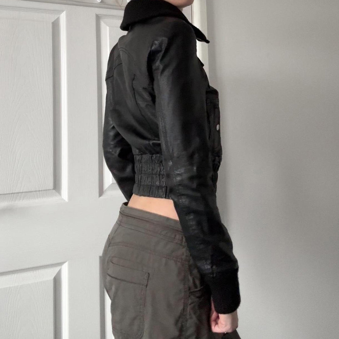 Damen Lederoptik-Bomberjacke Echo Archiv