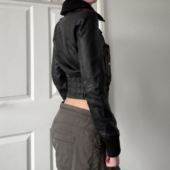 Damen Lederoptik-Bomberjacke Echo Archiv