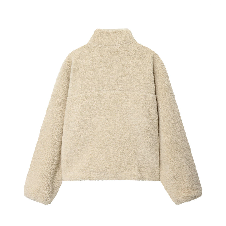 Damen nan kuscheliger Teddy-Fleece Half-Zip Pullover mit Känguru-Tasche Echo Archiv