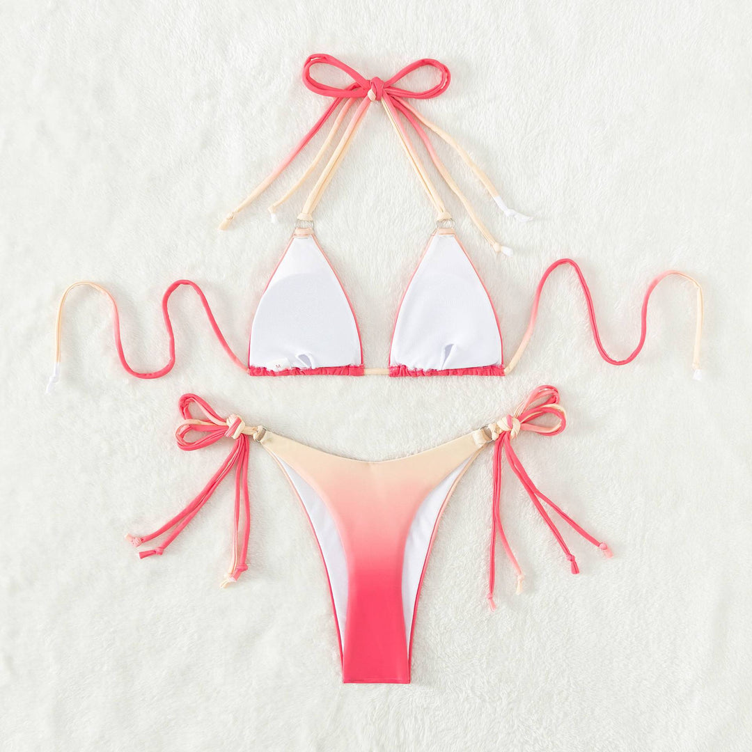Damen Triangel-Bikini mit individuell anpassbarem Bindesystem und modischem Farbverlauf Echo Archiv