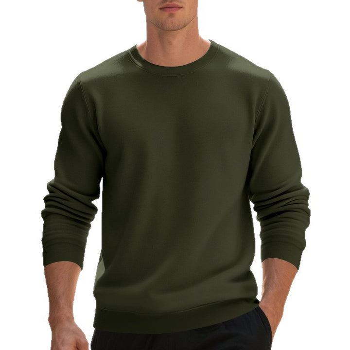 Herren klassischer Sweatshirt mit Rundhalsausschnitt und bequemer Passform Echoarchiv