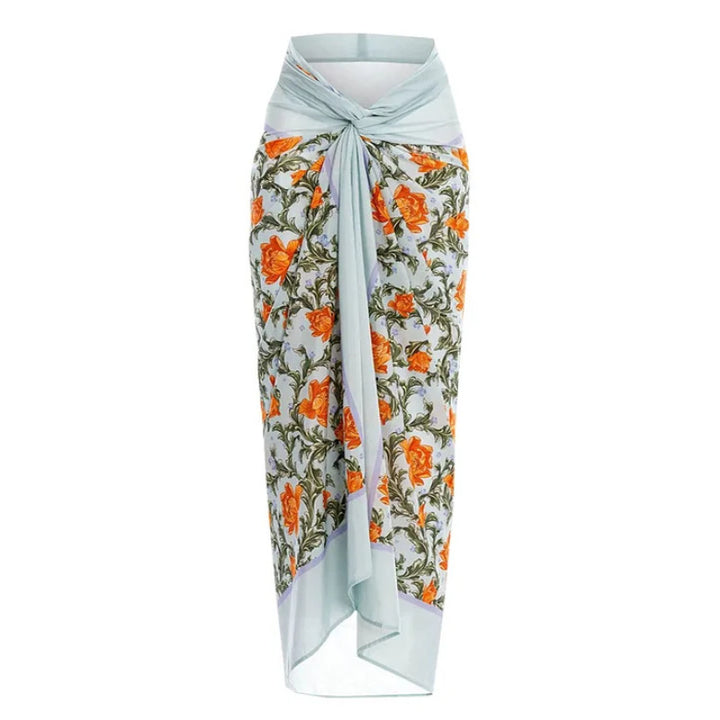 Damen Einteiliger Badeanzug mit floralem Cut-Out und Rüschen Echo Archiv