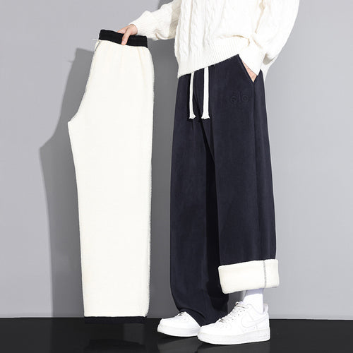 Unisex Lässige Relaxed Fit Plüschhose