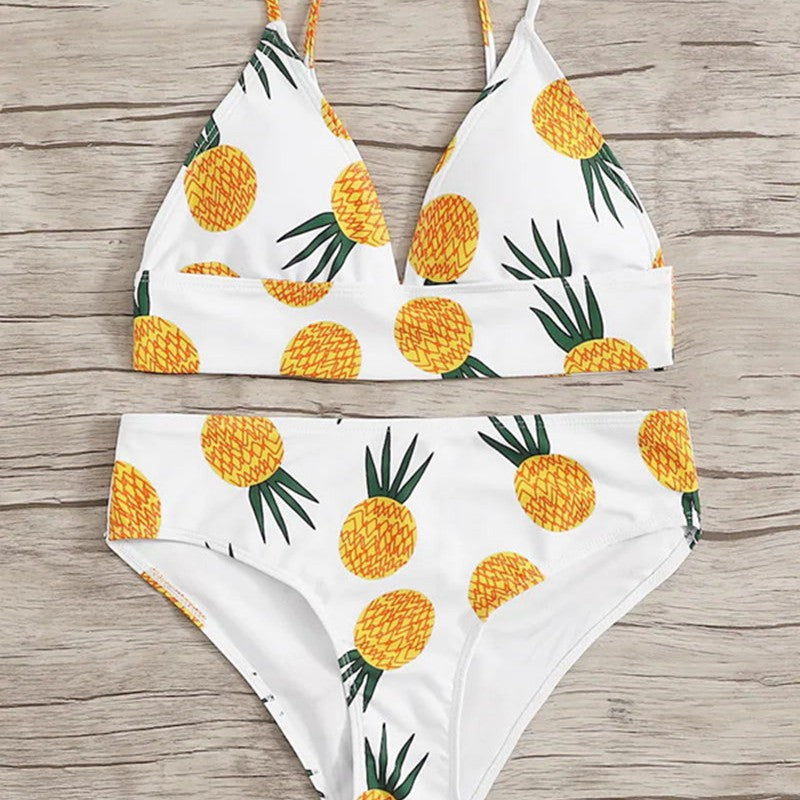 Damen Bikini-Set mit fruchtigem Ananas-Design Echo Archiv