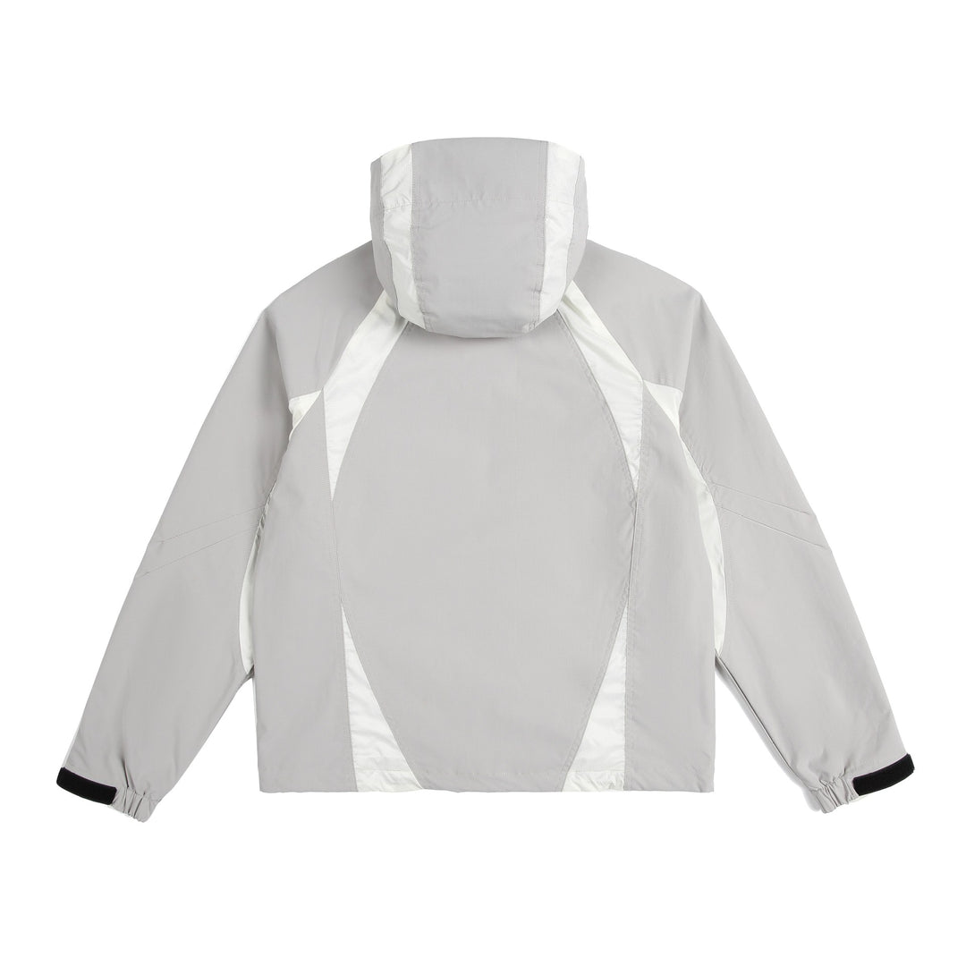 Unisex Leichte Regen- und Softshell-Jacke mit Kapuze, verstellbaren Saum- und Reißverschlusstaschen Echoarchiv