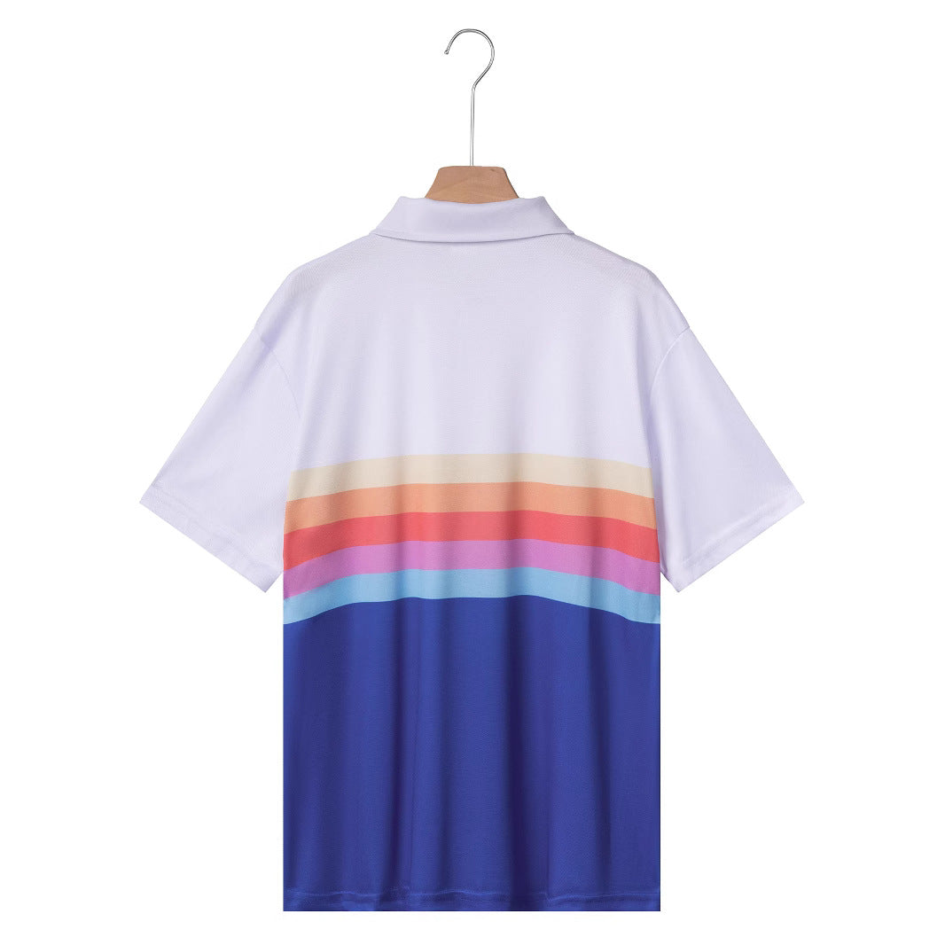 Herren Poloshirt mit buntem Streifenmuster Echoarchiv