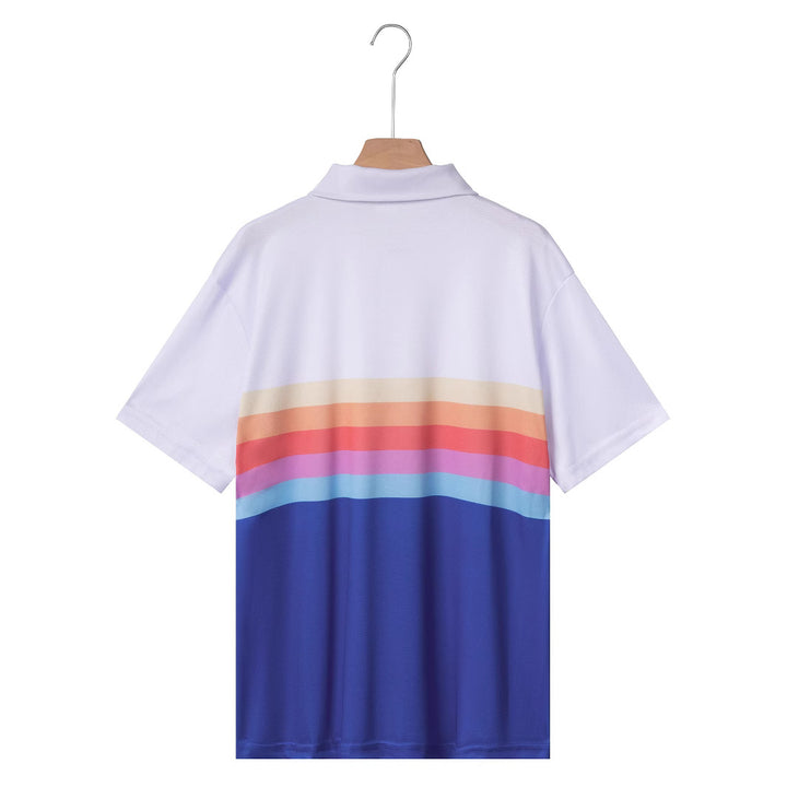 Herren Poloshirt mit buntem Streifenmuster Echoarchiv