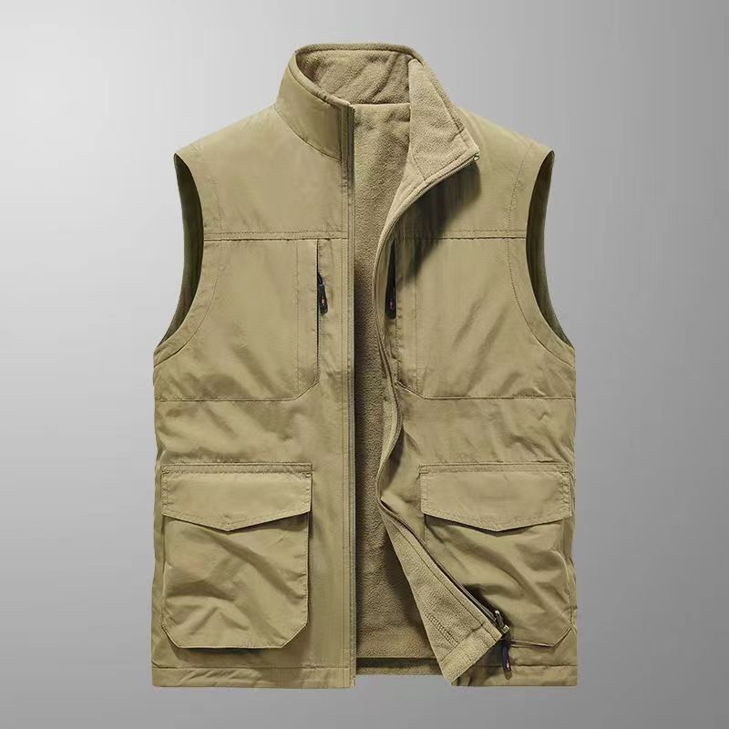 Herren Multifunktionale Field‑Utility‑Weste mit Mehrfachtaschen und Stehkragen – Taviero