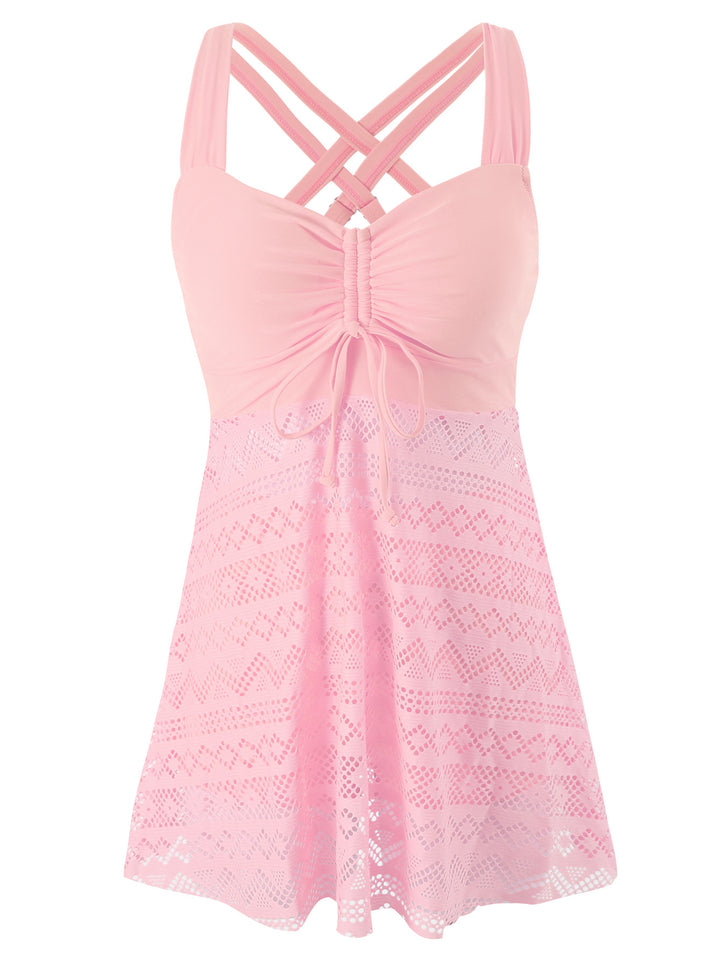 Damen Schwimmkleid mit raffinierter Rückenpartie und sehr elastischer Stoffqualität Echo Archiv