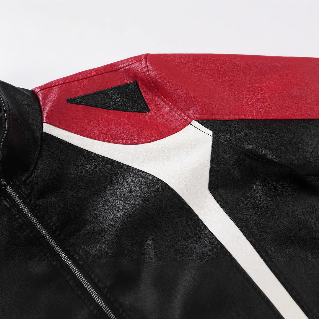 Herren Modische Bikerjacke mit Kontrastdetails Echo Archiv