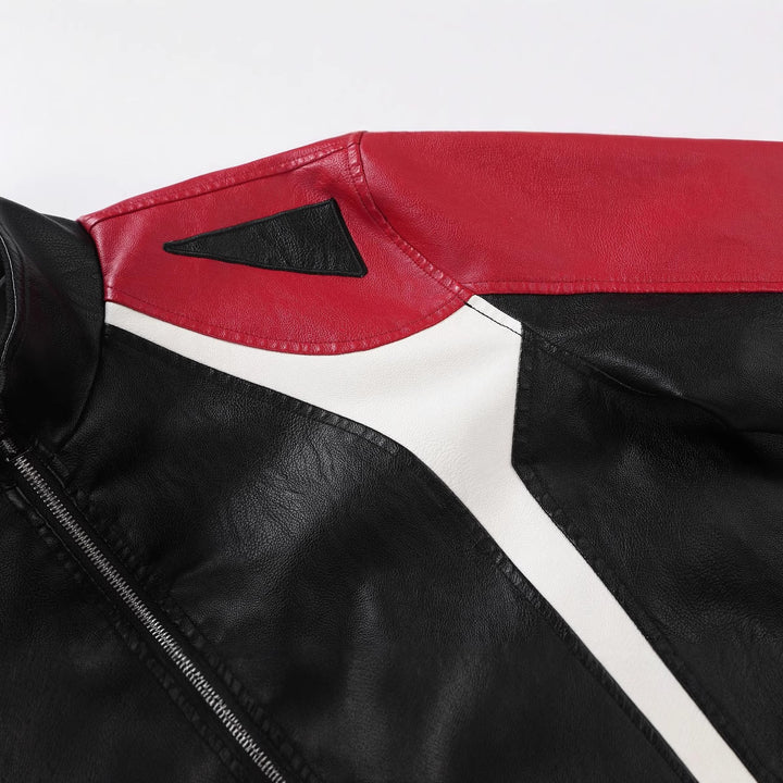 Herren Modische Bikerjacke mit Kontrastdetails Echo Archiv