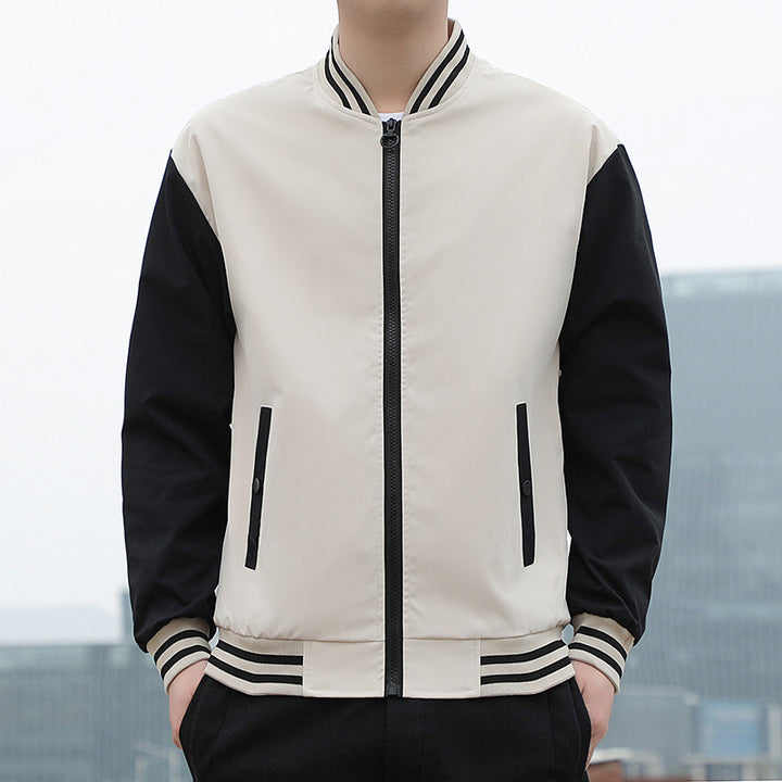Herren Leichte Übergangsjacke mit Strickkragen Echo Archiv