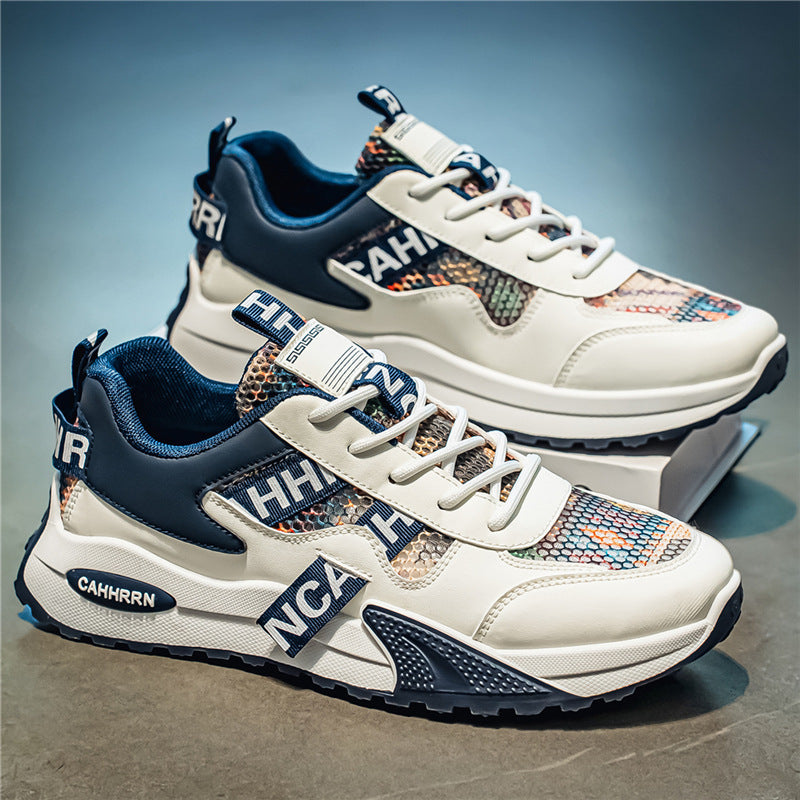 Unisex Plateau-Chunky-Sneaker mit Reptilprägung, gepolstertem Schaft und stoßdämpfender EVA-Zwischensohle – Norré