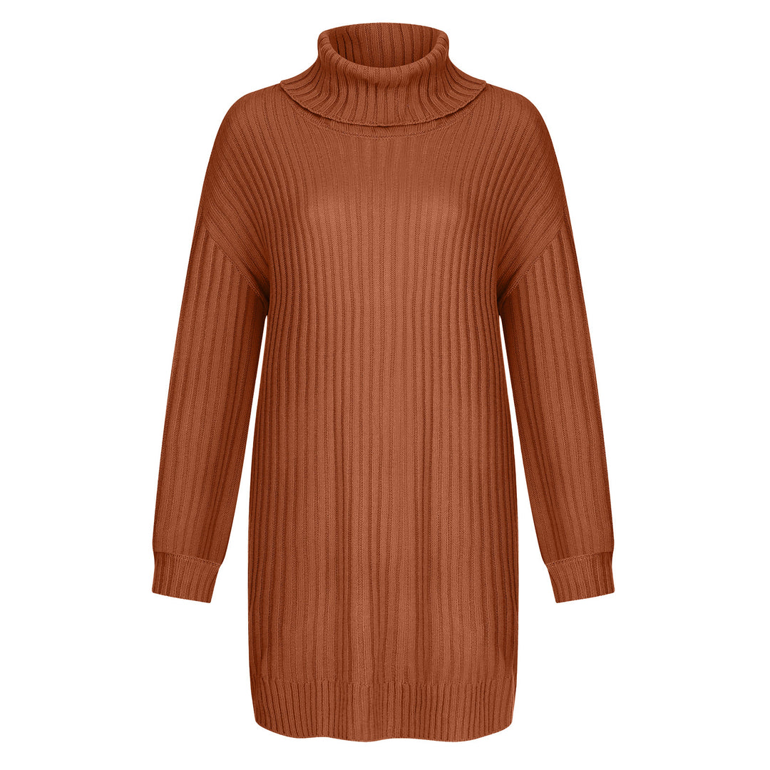 Damen Gerippter Rollkragen-Tunika mit kastigem Oversize-Schnitt Echo Archiv